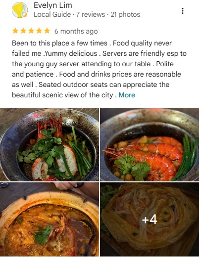 Five-star Google review by Evelyn Lim: Been to this place a few times